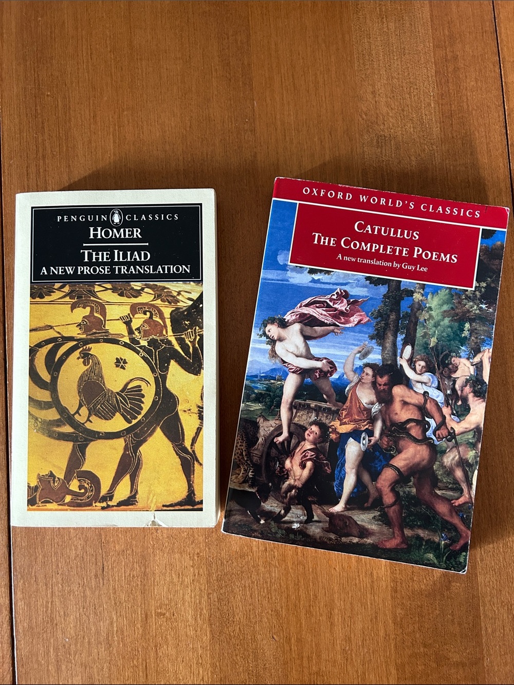 Classics Literature Books - The Iliad by Homer & The Complete Poems of Catullus